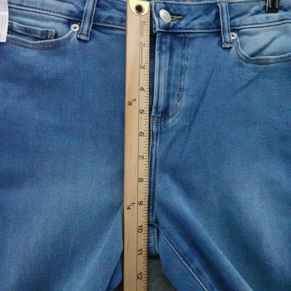 Members Mark Womens Size 2 Crop Flare Leg Stretch Denim Jeans Blue NEW - Picture 8 of 15